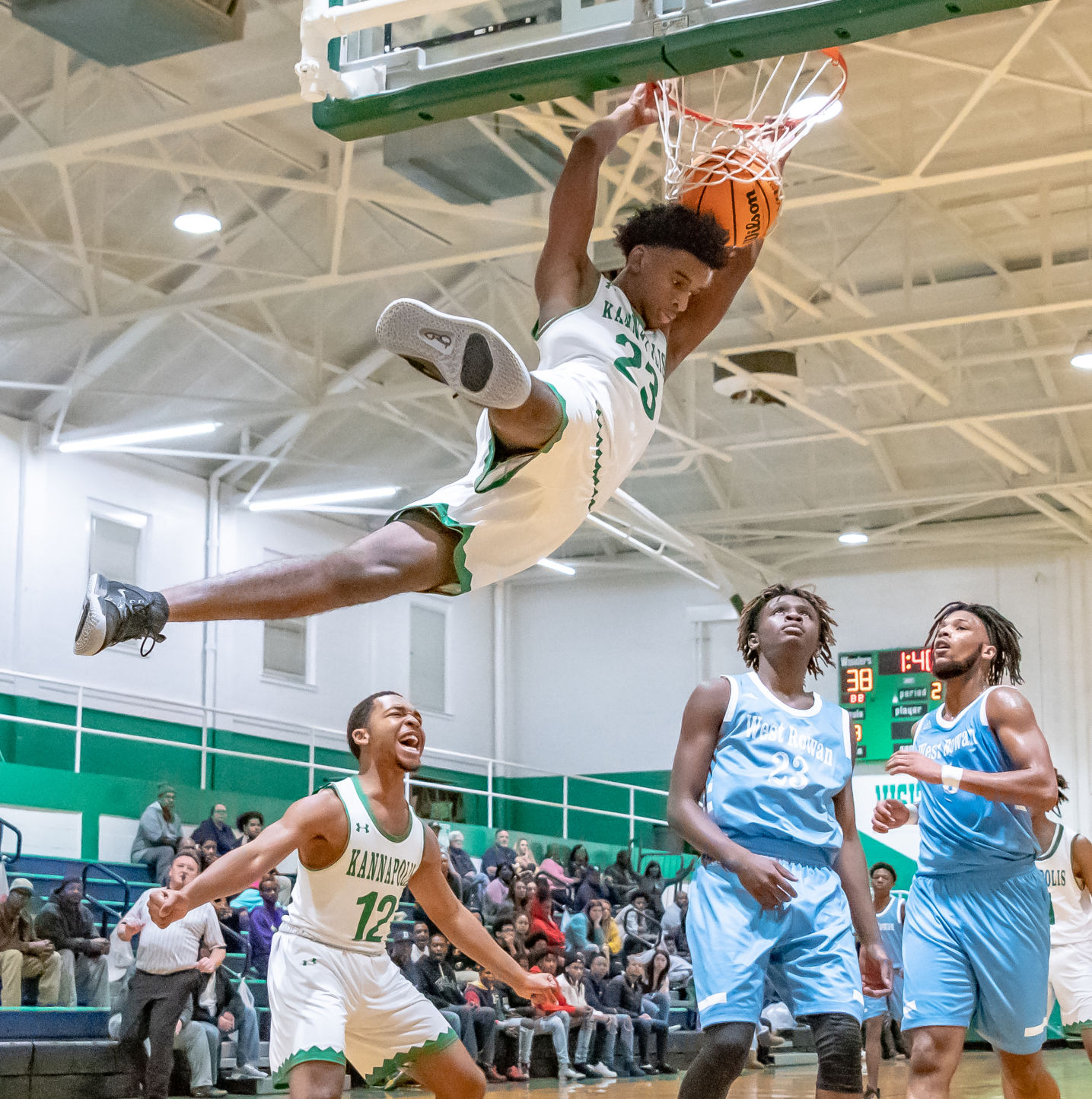 their home basketball game against West Rowan